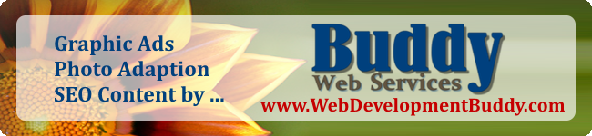 Graphics, Social Media Ads and SEO Content by Buddy Web Services - www.webdevelopmentbuddy.com