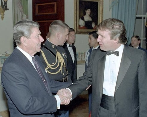 Donald Trump and Ronald Reagan - Nov. 3 1987 Reception