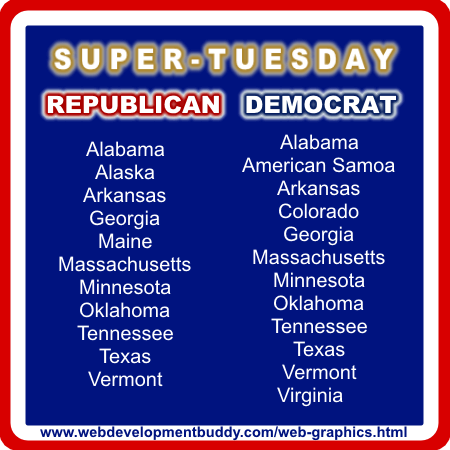 Super Tuesday Locations