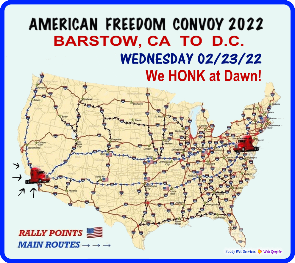 American Freedom Convoy USA - 2022 - Truckers on the Move