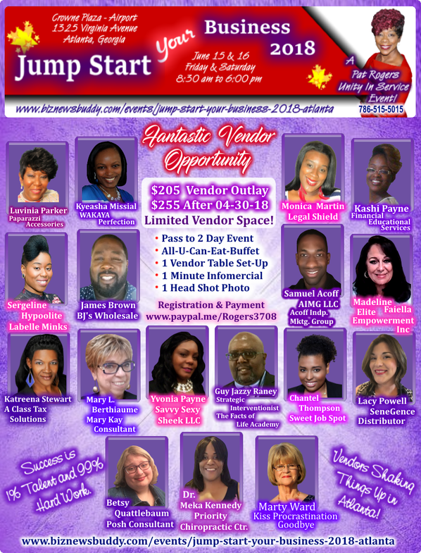 Vendors - Jump Start Your Business 2018 - Flyer for Event - Web Use