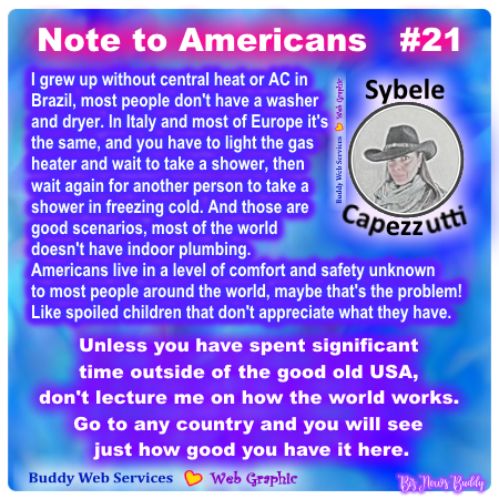Sybele Capezutti on living outside the USA